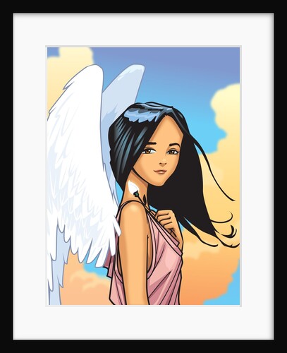 Angel With FLower by Anonymous