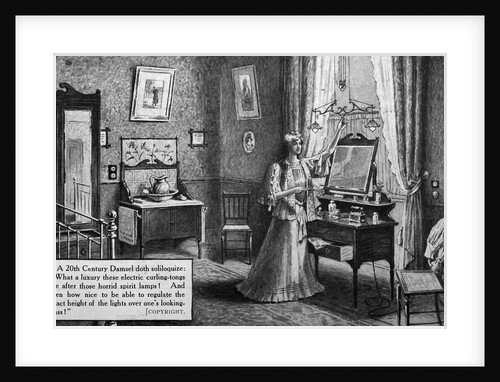 1907 Trade Card Demonstrating Electricity by Anonymous