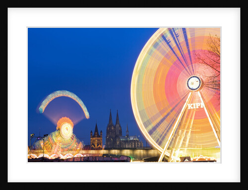 Ferris Wheel Lights at Fair in Cologne at Night by Anonymous