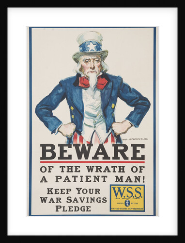 Beware of the Wrath of a Patient Man! Poster by James Montgomery Flagg