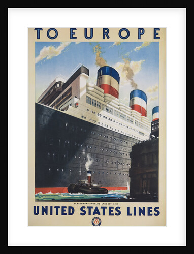 To Europe United States Lines Poster by Anonymous