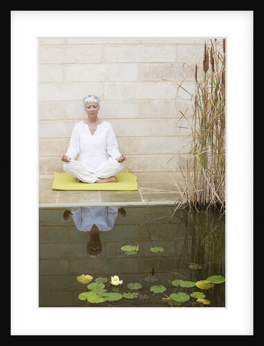 Woman in lotus position by Anonymous