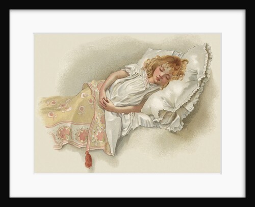 Postcard with Sleeping Girl by Anonymous