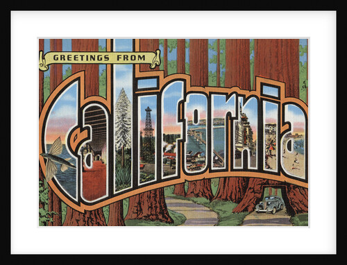 Greetings from California Postcard by Anonymous
