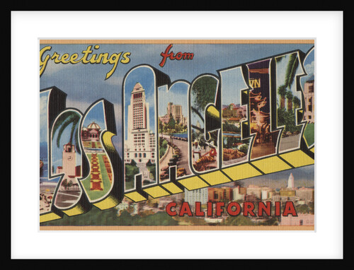 Greetings from Los Angeles California Postcard by Anonymous
