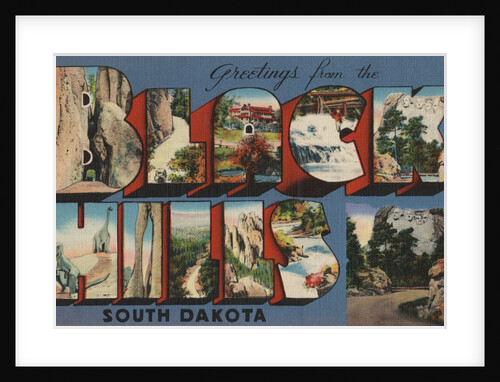 Greetings from Black Hills South Dakota Postcard by Anonymous