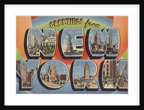 Greetings from New York Postcard by Anonymous