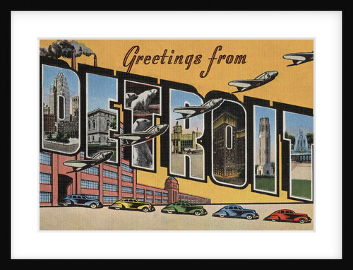 Greetings from Detroit Postcard by Anonymous