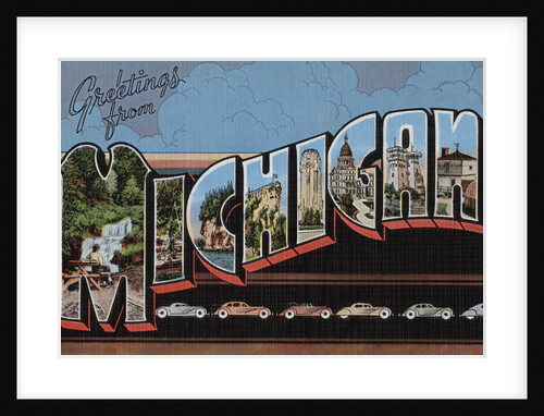 Greetings from Michigan Postcard by Anonymous
