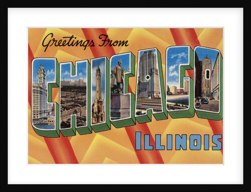 Greetings from Chicago Illinois Postcard by Anonymous