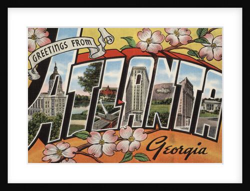 Greetings from Atlanta Georgia Postcard by Anonymous
