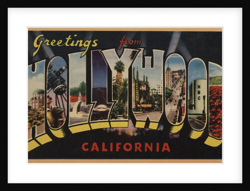Greetings from Hollywood California Postcard by Anonymous