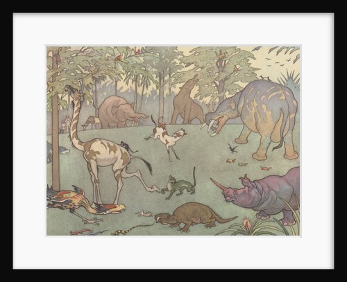 Illustration of the Golden Age of Mammals by E. Boyd Smith