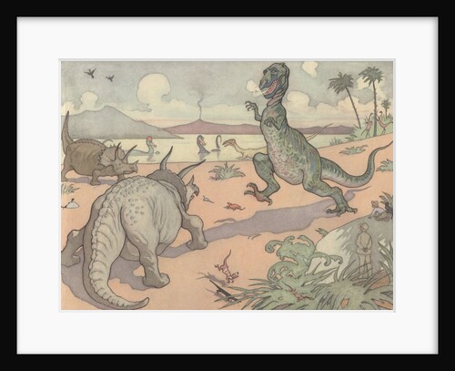 Illustration of Animals of the Cretaceous Period by E. Boyd Smith