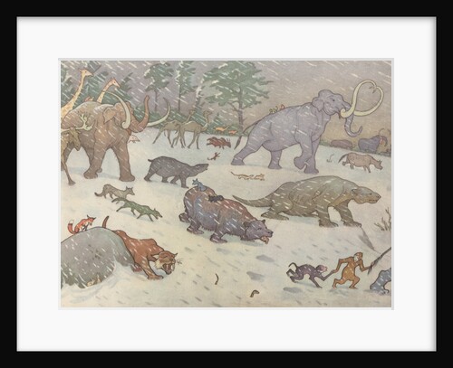 Illustration of Animals in Glacial Times by E. Boyd Smith