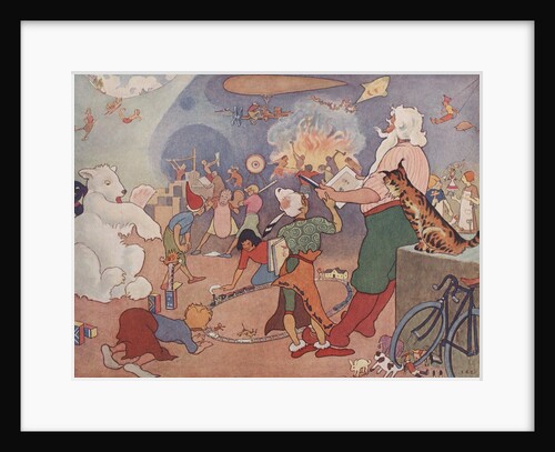 Illustration of Elves in Santa's Workshop by E. Boyd Smith