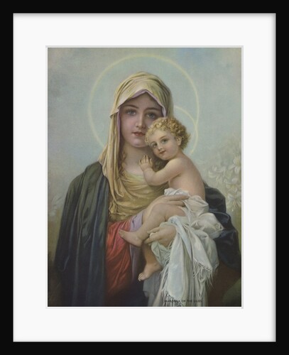 Calendar Illustration of Virgin Mary and Baby Jesus by Anonymous