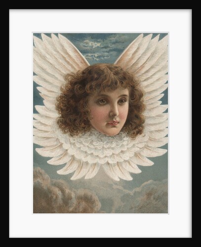 Illustration of Angel Face in Clouds by Anonymous