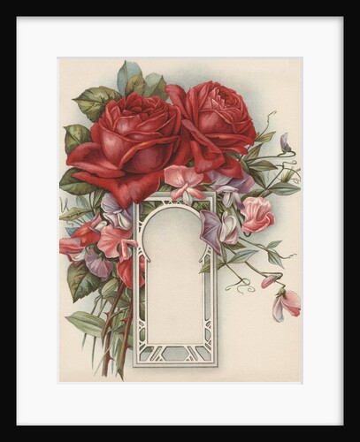 Illustration of Flowers Around Keyhold Design by Anonymous