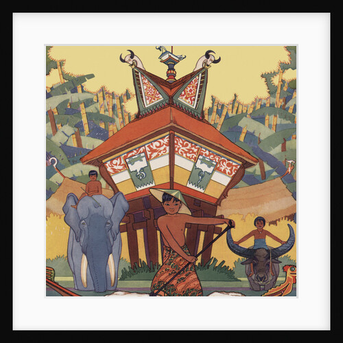 Magazine Illustration of Malay Children in Sumatra by Holling