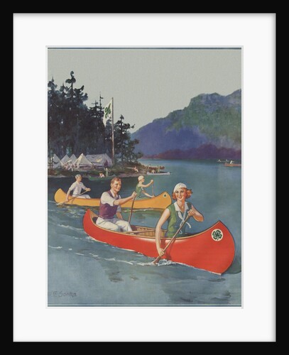Magazine Illustration of Four-H Camp by William Fulton Soare