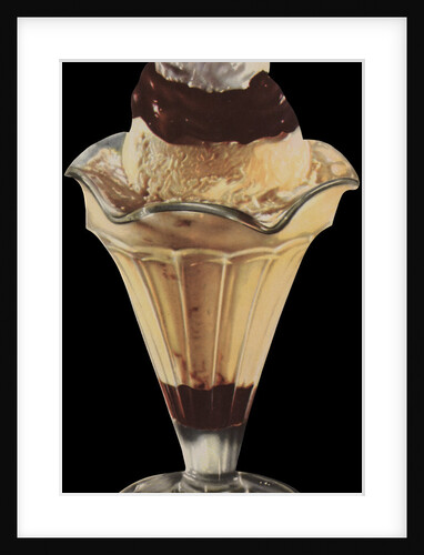 Die-Cut Scrap of Ice Cream Sundae by Anonymous
