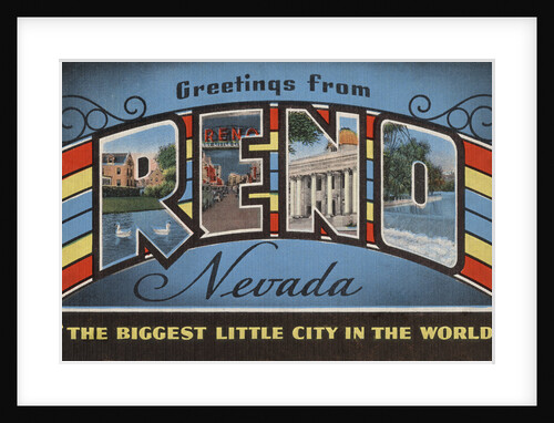 Greetings from Reno Nevada Postcard by Anonymous