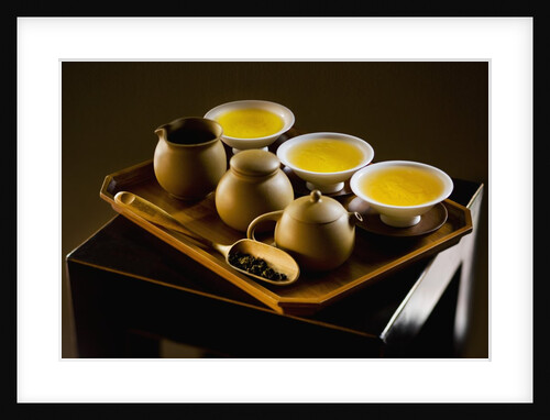 Oolong Tea Served with Japanese Tea Set by Anonymous