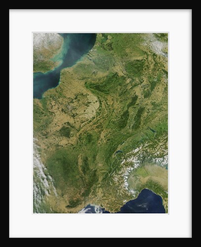 Central France and Western Europe on a Rare Clear Day by Anonymous