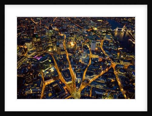 Aerial View of London at Night by Anonymous