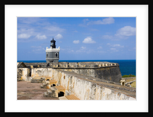 Lighthouse at El Morro Fort in Old San Juan by Anonymous