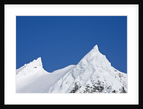 Snowy Peaks in Blue Sky by Anonymous