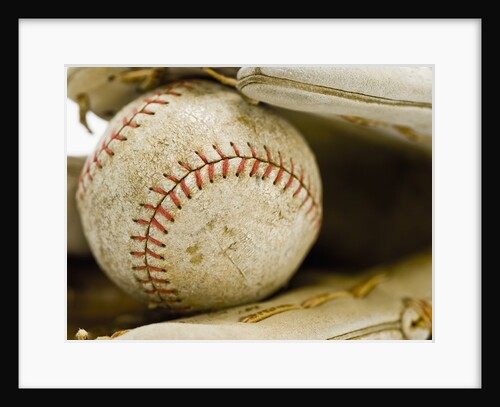 Baseball in Baseball Glove by Anonymous