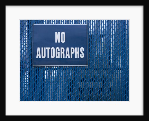 Sign on Chain-link Fence by Anonymous