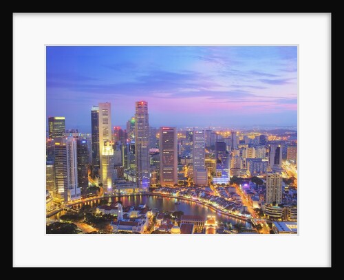Singapore Skyline at Dusk by Anonymous