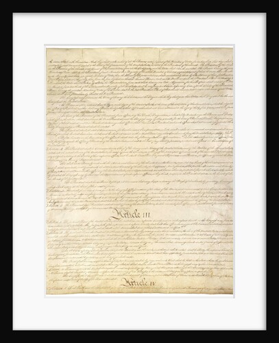 Page Three of the Constitution of the United States by Anonymous