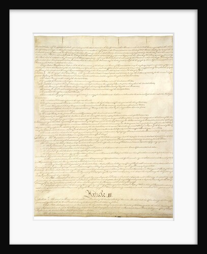 Page Two of the Constitution of the United States by Anonymous