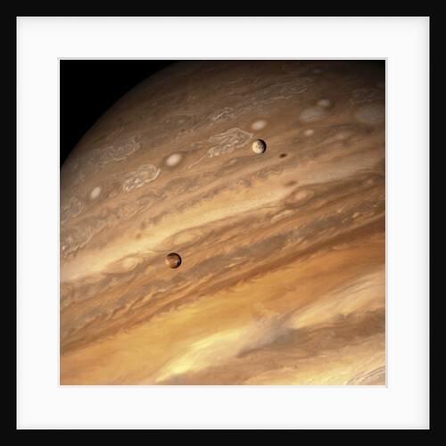 Io and Europa over Jupiter by Anonymous