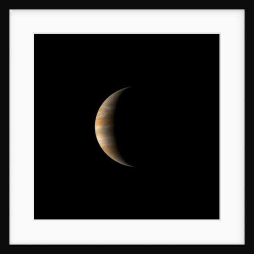 Crescent Jupiter with the Great Red Spot. by Anonymous