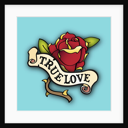 True Love Rose Tattoo by Anonymous