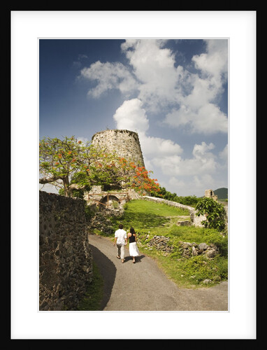 Couple Walking Toward Annaberg Sugar Mill by Anonymous