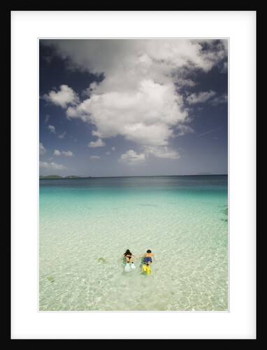 Couple Snorkeling in Cinnamon Bay at St. John Island by Anonymous