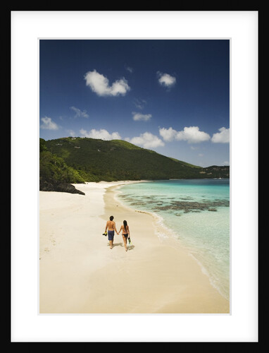 Couple Walking on a Sandy Beach by Anonymous