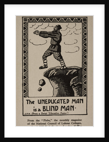 The Uneducated Man Is a Blind Man Postcard by Anonymous