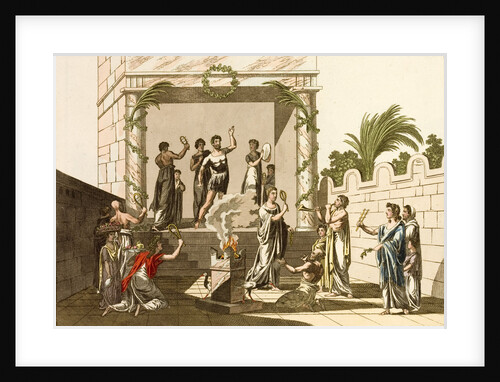 Print of the Rites of Isis Performed in Pompeii by Anonymous