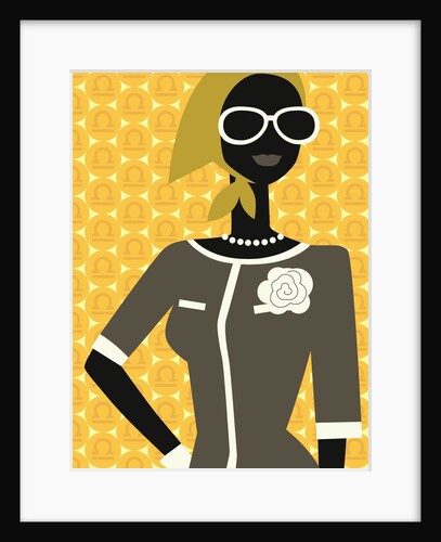 Woman Wearing Scarf and Sunglasses by Anonymous
