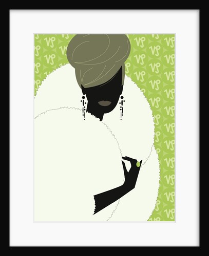 Woman Wearing Fur Coat by Anonymous
