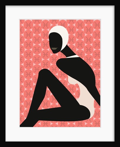Woman Wearing Swim Cap by Anonymous