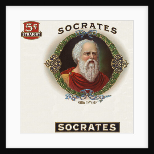 Socrates Cigar Box Label by Anonymous