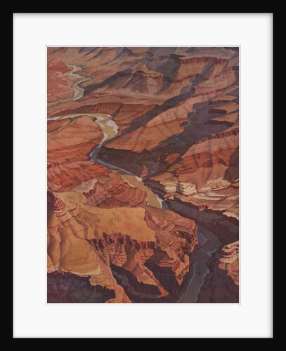 Illustration of the Grand Canyon and Colorado River by Anonymous